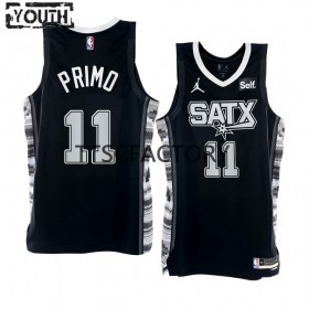 Dres San Antonio Spurs Joshua Primo 11 Nike 2022-23 Statement Edition Crno Swingman - Dječji